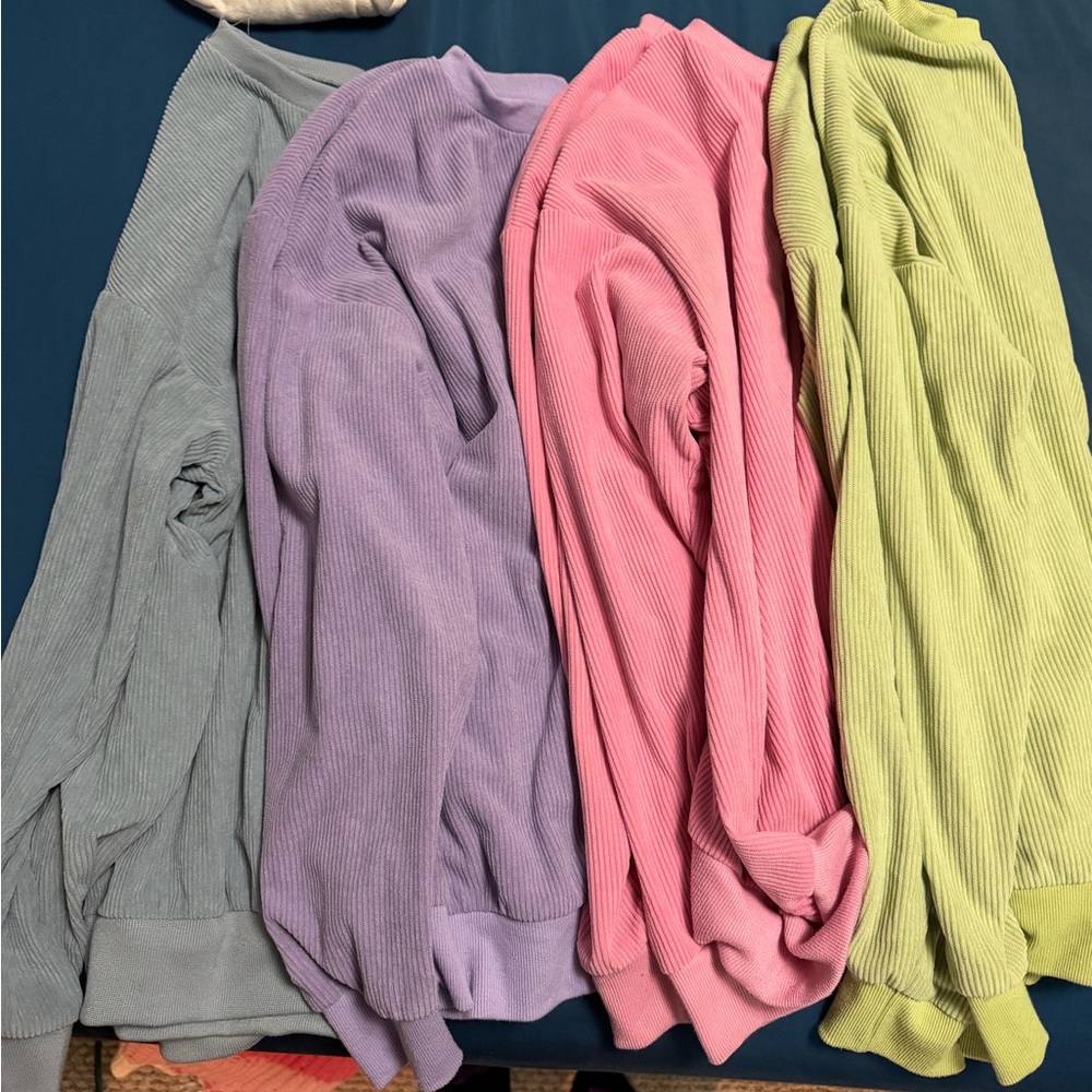 Colorful Ribbed Sweaters Set